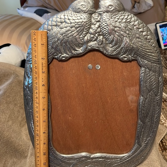 Arthur Court pewter Love Birds 8 by 10 picture frame beautiful wedding frame - Picture 2 of 9